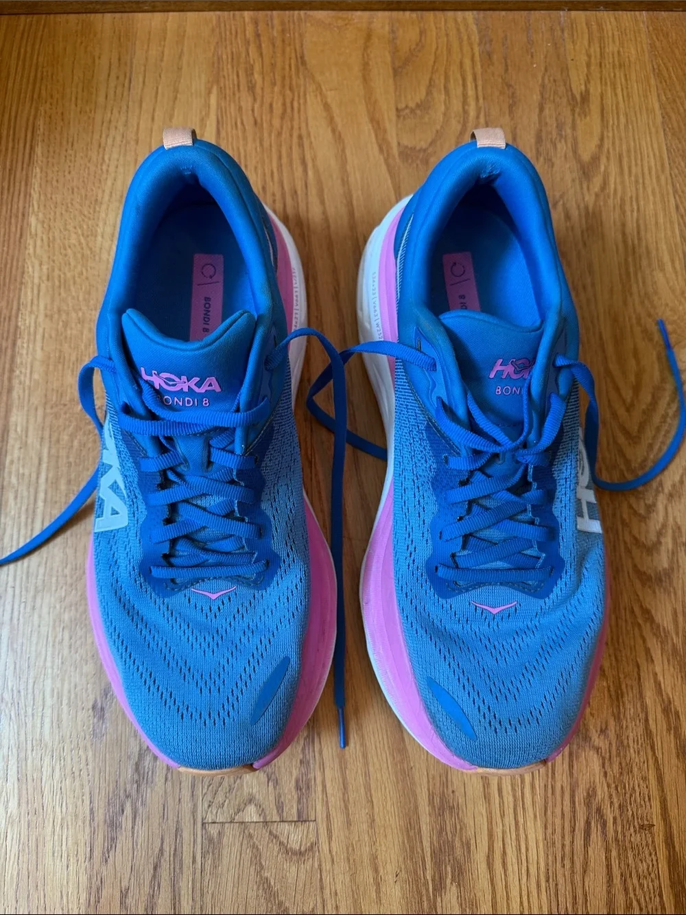 Hoka Bondi 8 Running Shoes Coastal Sky All Aboard Limited Edition Women’s Sz 10